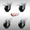 Service Caster 4 Inch SS Soft Rubber Wheel Top Plate Caster Total Lock Brakes SCC, 2PK SCC-SSTTL20S414-SRS-2-S-2 - alternate 1